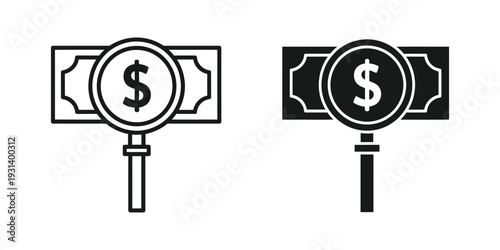 Money Magnifying Glass Search Finance
