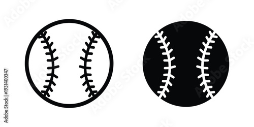 Baseball Icons Game Sport Vector