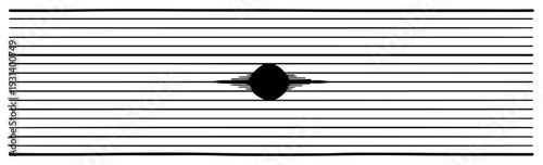 Minimalist graphic background of horizontal lines with a central circular focus point