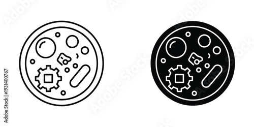 Cellular Microorganism Technology Symbol Concept