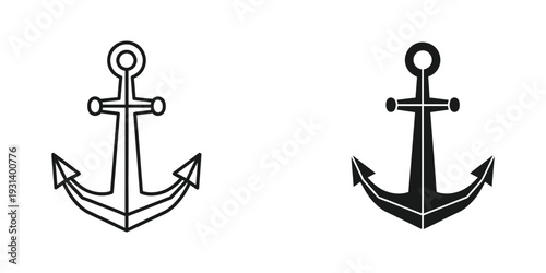 Anchor Symbol Nautical Maritime Security Stability