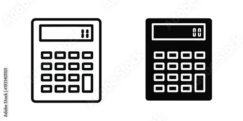 Calculator Icons Finance Business Tool