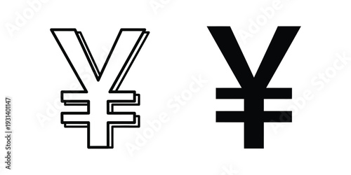 Yen Symbol Finance Currency Exchange Digital Graphic