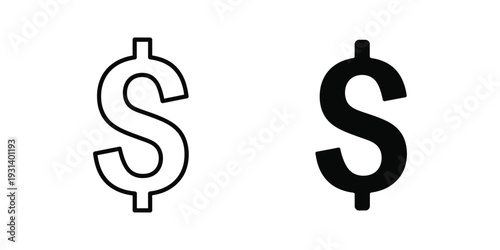 Dollar Sign Contrast Finance Symbol Commerce