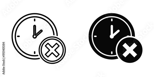 Clock Cancel Icon Business Context