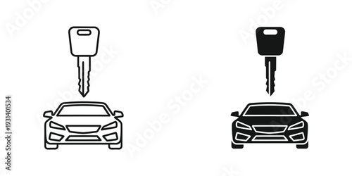 Car Key Ignition Transaction Icon Deal Concept