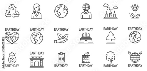 Architectural Earth: Linear Vector Symbols for Urban Sustainability