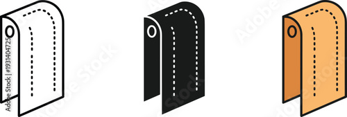 Three leather wallet covers mockup minimalist design template set