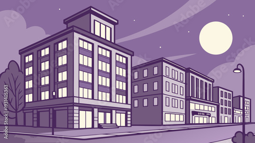 Indian Night Cityscape Vector