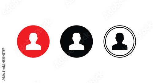 Digital graphic illustration displaying a versatile set of user avatar icons for various interface designs