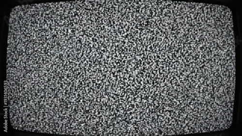 Vintage TV Static Screen - Analog Broadcast Interference - Retro Noise Effect