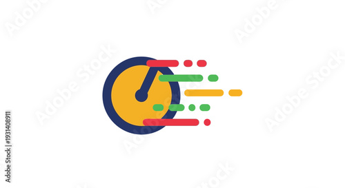 Speedometer Needle Fast Motion.