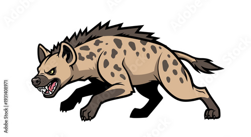 Spotted Hyena Running Wild.