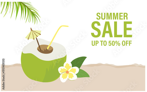  Summer sale up to 59% off vector illustration

