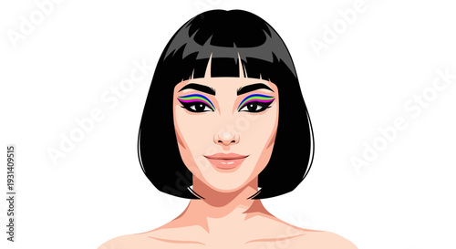 Woman with Black Hair.