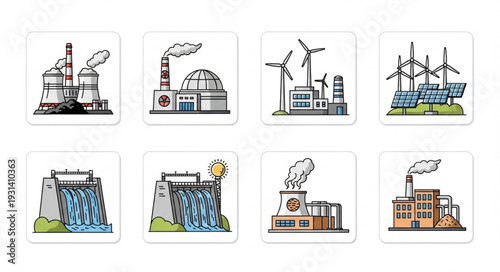 Industrial Power Plants Energy Generation.