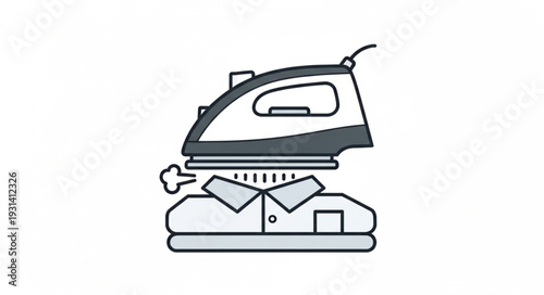 Ironing Clothes with Electric Iron.