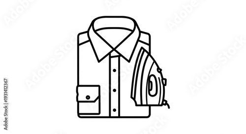 Ironing a Shirt with Iron.