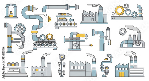Industrial Process Pipeline System Diagram.