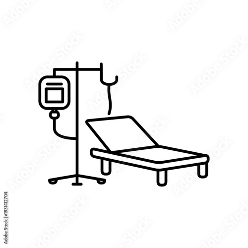 採血ベットをモチーフにしたアイコン