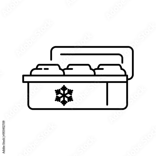 保冷ボックスをモチーフにしたアイコン