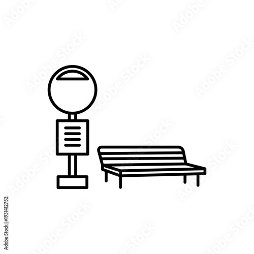 バス停をモチーフにしたアイコン