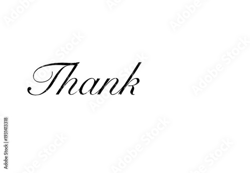 Thank you message business text concept with digital web and marketing design elements