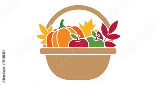 Basket of Autumn Fruits.