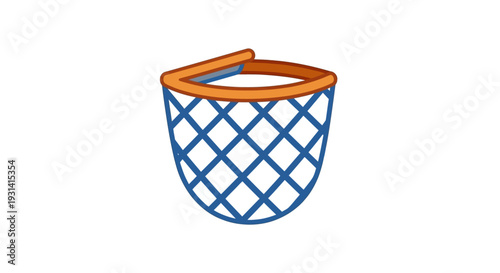 Basketball Hoop Net Illustration.