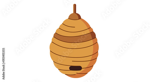 Beehive Illustration Wooden Hive.