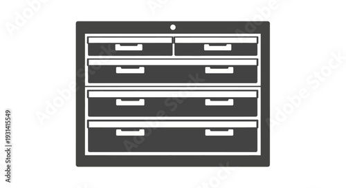 Black Metal Tool Cabinet.