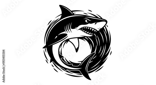 Black Shark Logo Design.