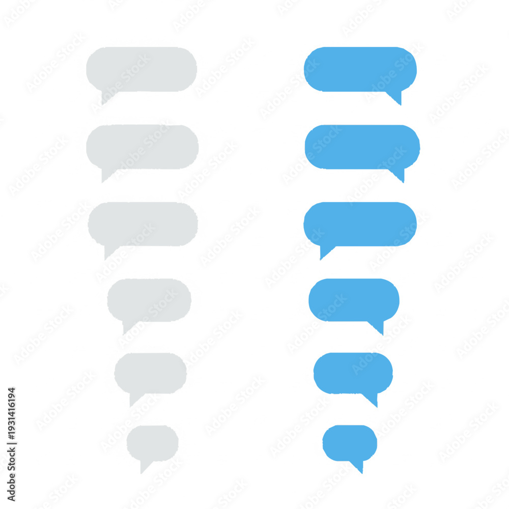 Obraz premium set of bubble message