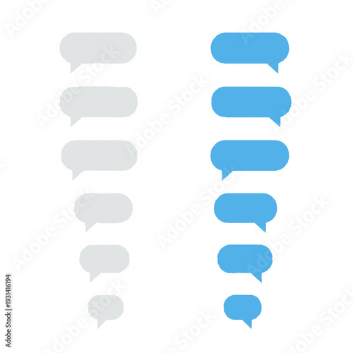 set of bubble message