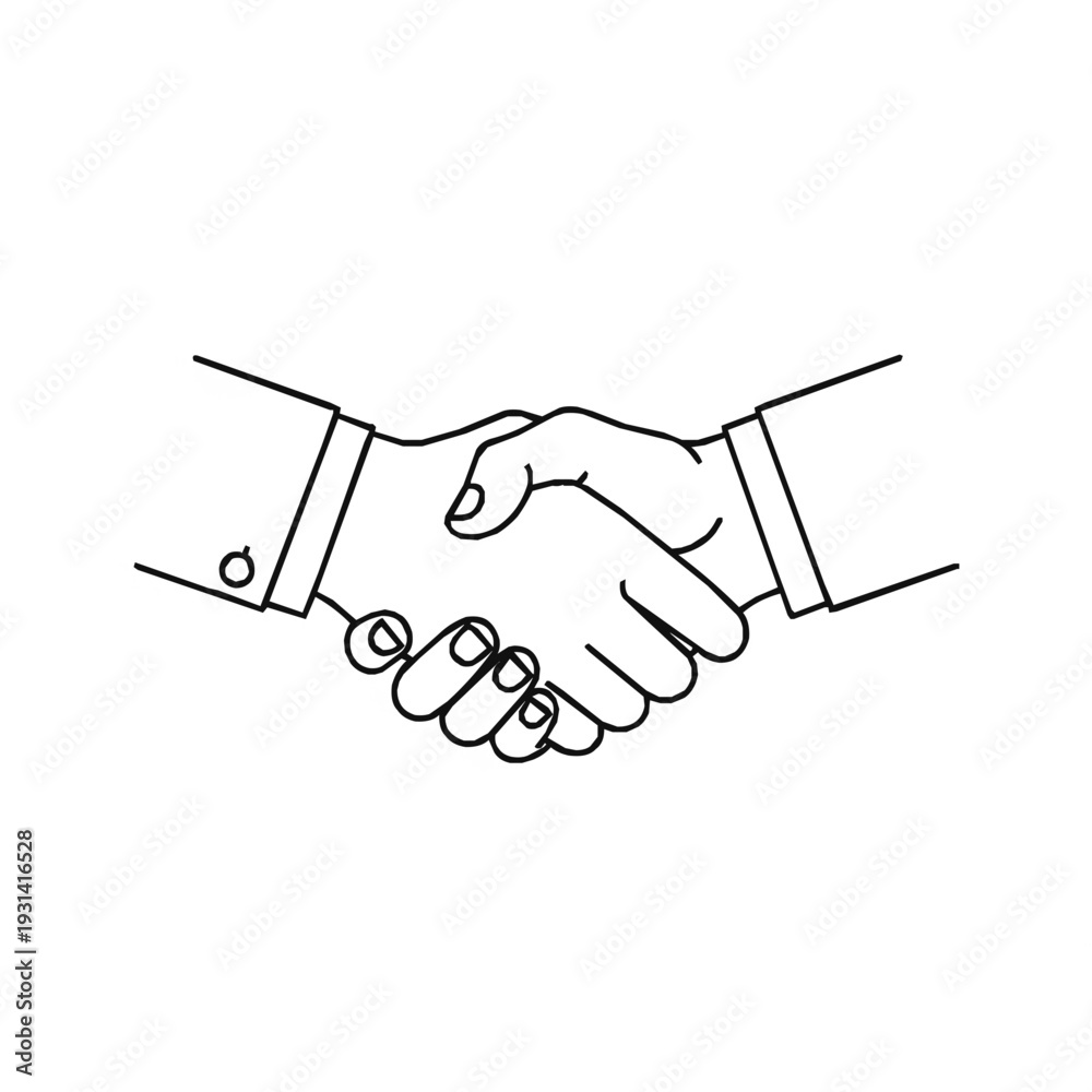Fototapeta premium hand shake vector illustration