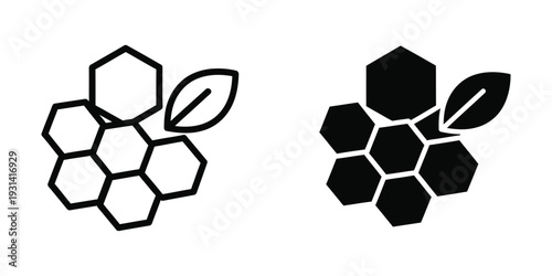 Honeycomb Leaf Icon Organic Structure