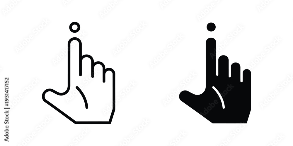 Obraz premium Click Hand Icon User Interaction Digital Choice