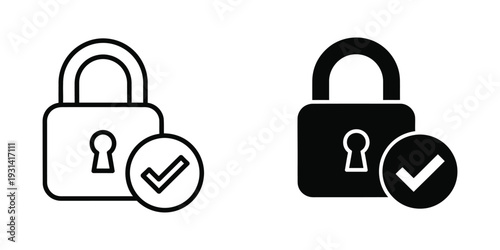 Lock Check Mark Security Approval