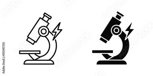 Microscope Science Icon Innovation Power