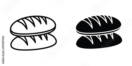 Bread Icons Stacked Commercial Style