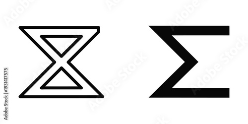 Hourglass Sigma Symbol Combination Business Analytics