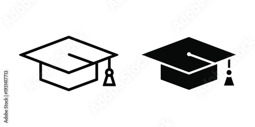 Graduation Cap Icon Academic Achievement Symbol