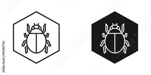 Bug Hexagon Icon Security Software