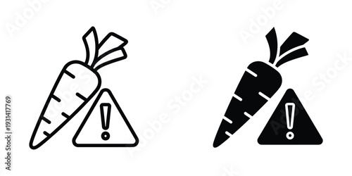 Carrot Warning Symbol Business Alert