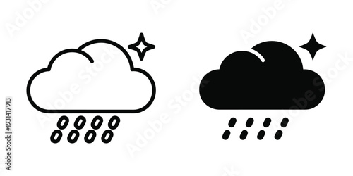 Cloud Rain Icon Weather Symbol