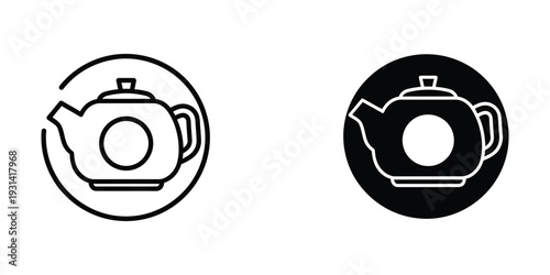 Teapot Icon Beverage Container Commercial Use