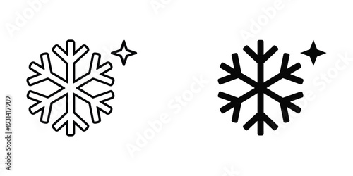 Snowflake Icon Cold Symbol Commercial