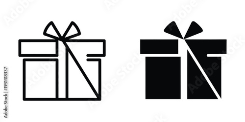Gift Box Icon Presentation Commercial Design