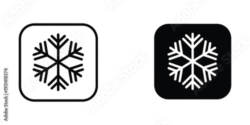 Snowflake Icon Freezing Symbol Commercial Graphic