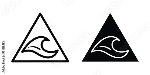 Wave Triangle Symbol Commercial Graphic